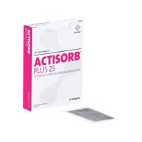 ACTISORB Plus 25 obväz s aktívnym uhlím a striebrom 6,5 x 9,5 cm 1 ks