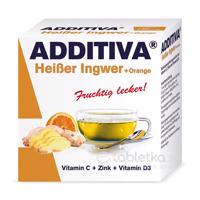 ADDITIVA Horúci dúšok Zázvor s pomarančom (Vitamín C + D3 + Zinok) 10 vrecúšok