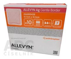 ALLEVYN Ag Gentle Border Krytie na rany 12,5x12,5 cm, adhezívne krytie so silikónom s obsahom striebra 1x10 ks