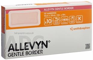 ALLEVYN Gentle Border Krytie na rany adhezívne hydrocelulárne penové krytie so silikónovým gélom, 10x20 cm, 1x10 ks