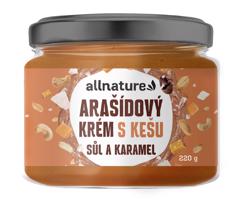 Allnature Arašidový krém s kešu, soľou a karamelom 220 g