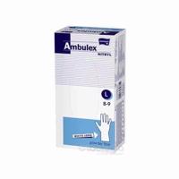 Ambulex Nitryl rukavice nepudr.white long L 100ks