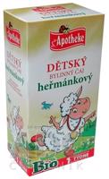 APOTHEKE BIO DETSKÝ BYLINNÝ ČAJ RUMANČEKOVÝ nálevové vrecká (od ukončeného 1. týždňa) 20x1 g (20 g)