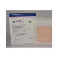 AQUACEL Ag foam Hydrofiber krytie na rany adhezívne so striebrom, 12,5 x12,5 cm, 1x10 ks