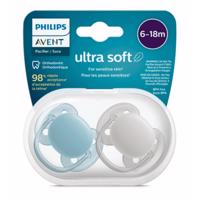 AVENT Cumlík ultra soft premium modrá/sivá 6 - 18 m chlapec 2 ks