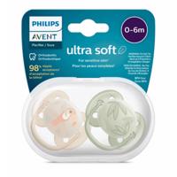 AVENT Cumlík ultra soft premium zvieratko 0 - 6 m chlapec 2 ks