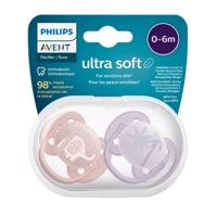 AVENT Cumlík ultra soft premium zvieratko 0 - 6 m dievča 2 ks