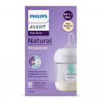 AVENT Fľaša natural response 125 ml priehľadná cumlík s ventilom airfree 0m+ 1 ks