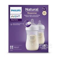 AVENT Fľaša Natural Response 1m+, 2x260ml (plast)