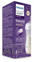 AVENT FĽAŠA Natural Response 260 ml priehľadná, cumlík pre podporu rytmu pitia (1m+) 1x1 ks