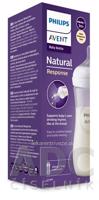 AVENT FĽAŠA Natural Response 330 ml priehľadná, cumlík pre podporu rytmu pitia (3m+) 1x1 ks