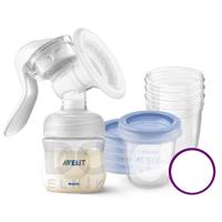 AVENT Odsávačka mlieka manuálna 6706720 VIA poháriky 180 ml 5 ks 1 set