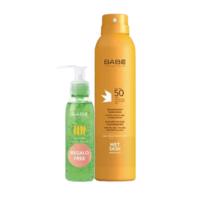 BABÉ SUN Opaľovací sprej SPF50 200ml + darček aloe vera gél 90 ml Set