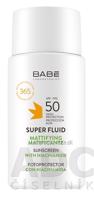 BABÉ SUPER FLUID OIL FREE SPF50 zmatňujúci fluid s ochranným faktorom pre všetky typy pleti 1x50 ml