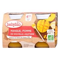 BABYBIO Mango jablko ovocný príkrm od ukonč. 4. mesiaca 2 x 130 g