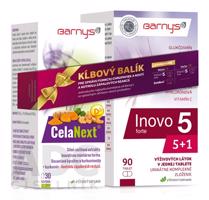 Barny's KĹBOVÝ balík Inovo 5 forte tbl 90 ks + CelaNext cps 30 ks, 1x1 set