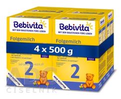 BEBIVITA 2 následná mliečna dojčenská výživa (od ukonč. 6. mesiaca) 4x500 g