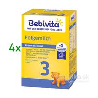 Bebivita 3 následná mliečna dojčenská výživa od 9m+, 4x500g