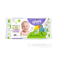 Bella Happy hodváb & bavlna vlhčené obrúsky 64ks