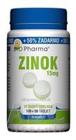 BIO Pharma Zinok 15 mg tbl 100+50 (50% ZADARMO) (150 ks)