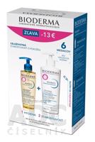 BIODERMA Atoderm BALÍK Intensive baume + Olej upokojujúci balzam 500 ml + sprchový olej 200 ml, (ZĽAVA -13 EUR), 1x1 set