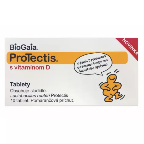 BioGaia Protectis s vitamínom D pomaranč 10 tbl