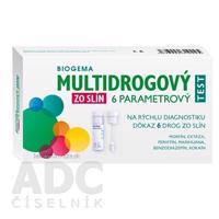 BIOGEMA MULTIDROGOVÝ TEST ZO SLÍN 6 PARAMETROVÝ na rýchlu diagnostiku 6 drog zo slín 1x1 ks