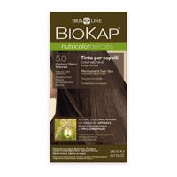 BIOKAP Nutricolor delicato farba na vlasy 5.0 gaštanová prirodzená svetlá 140 ml