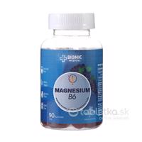 BIOMIC MAGNÉZIUM + vitamín B6 gummies, hroznová príchuť 90ks