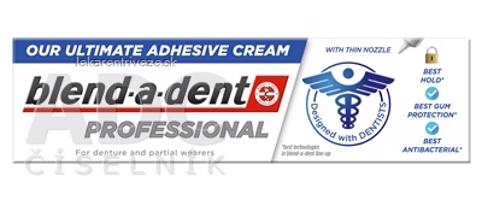 blend-a-dent PROFESSIONAL adhesive cream fixačný dentálny krém, s tenkou tryskou 1x40 g