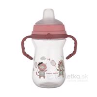 Canpol Babies Hrnček so silikónovým náustkom Bonjour Paris ružový 250ml