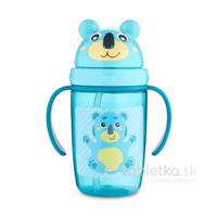 Canpol Babies nevylievacia fľaša so slamkou Hello Little Koala 12m, 400ml