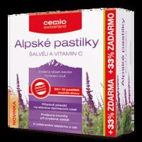 CEMIO Alpské pastilky šalvia a vitamín C 30 + 10 tabliet