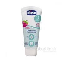 Chicco detská zubná pasta bez fluóru Jahoda 12m+, 50ml