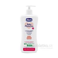 Chicco detské jemné telové mlieko s dávkovačom Baby Moments 500ml