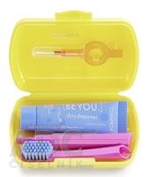 CURAPROX Travel set žltý (1x zubná kefka, 2x medzizubná kefka CPS, 1x zubná pasta 10 ml) 1x1 set