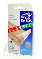 Dr. SOS Classic náplasť pásy vodeodolné (10cmx6cm) 1x5 ks