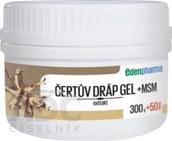 EDENPharma ČERTOV PAZÚR GÉL + MSM 300 g + 50 g zadarmo, 1x350 g