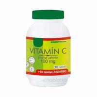 EDENPharma VITAMÍN C 100 mg príchuť jahoda tbl 30+10 zadarmo