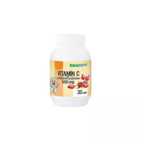Edenpharma Vitamín C 500 mg s postupným uvoľňovaním so šípkovým extraktom 30 tbl