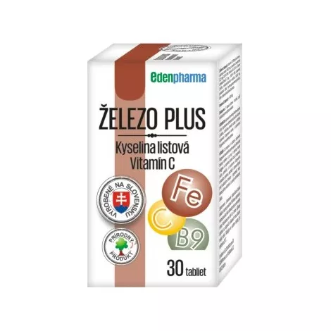 Edenpharma Železo Plus Vitamín C 30tbl