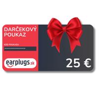 Elektronický darčekový poukaz Earplugs Hodnota poukazu: 25€