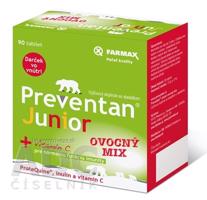 FARMAX Preventan Junior + vitamín C ovocný mix, tbl 1x90 ks