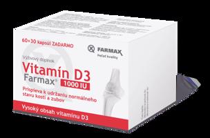 FARMAX Vitamín D3 1000 IU cps 60+30 zadarmo