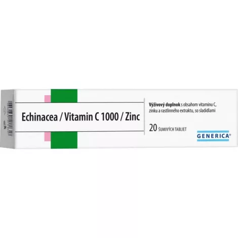 Generica Echinacea/vitamín C/ Zinok tbl EFF 20
