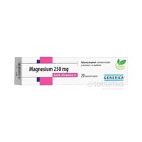 GENERICA Magnesium 250mg + Vitamin C 20 šumivých tabliet