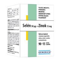 GENERICA Selén 50 µg + zinok 15 mg 90 + 15 kapsúl