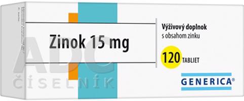 Generica Zinok 15 mg 120 tabliet