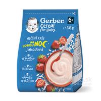 Gerber Cereal Mliečna kaša na Dobrú noc jahodová 6m+, 230g