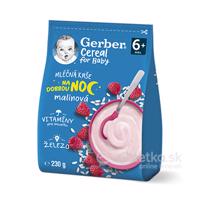 Gerber Cereal Mliečna kaša na Dobrú noc malinová 6m+, 230g